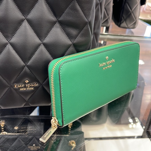 Kate Spade Staci Large Continental Wallet 
Green Bean - Picture 12 of 16